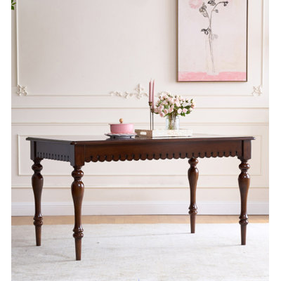 Rectangular American-style retro all-solid wood dining table