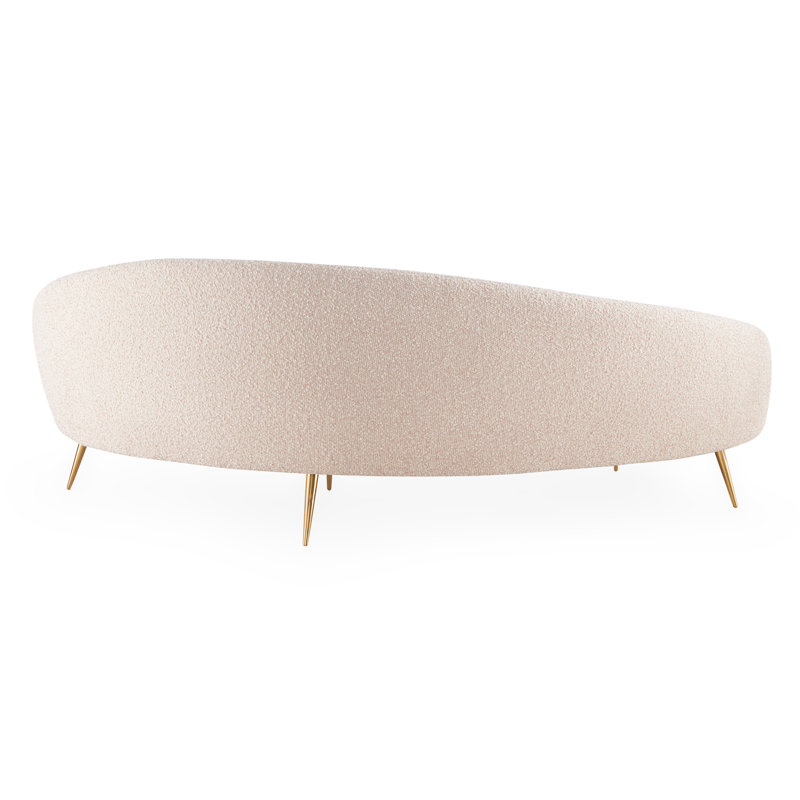 Ether Curved Sofa, Cirrus Blush