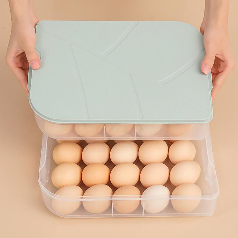 Boîte de rangement pour 20 œufs pour réfrigérateur, Green