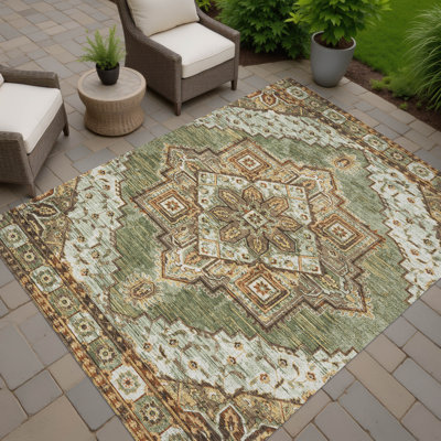 Washable Oriental Indoor / Outdoor Rug
