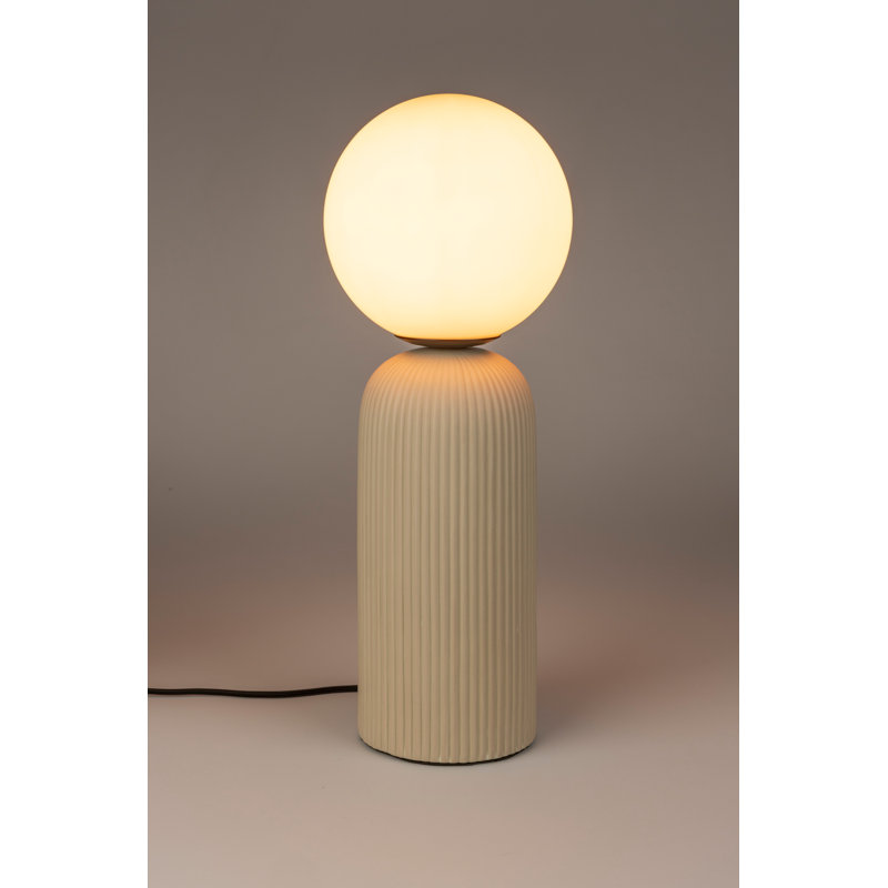 Lampe fantaisie en céramique Dash, Beige, H 21 po x l 8 po x P 8 po