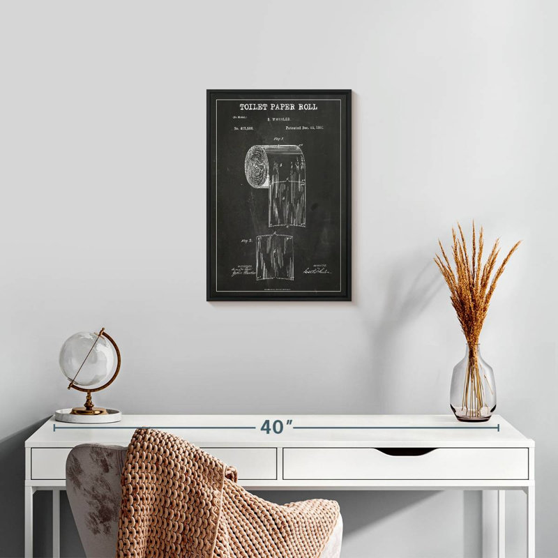 Rouleau de papier hygiénique BW Westcott, 13 po x 19 po, Cadre flottant noir