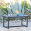 Table de salle à manger d'extérieur Rosa, brun multi, l 32,85 po x P 59 po, H 28 po, structure en fer et en résine, table de patio 59 po 32,85 po et fonctionnelle