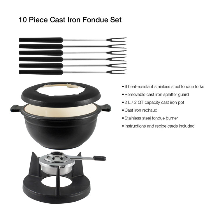 Swissmar Mont Brule 9-Piece Electric Fondue Set