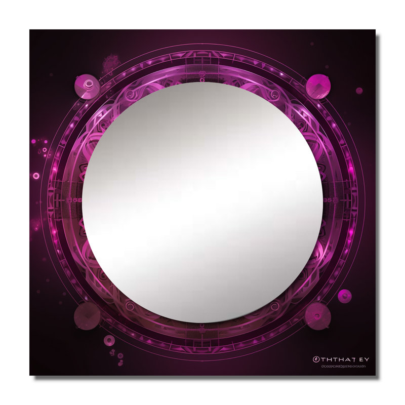 Shamaia - Miroir géométrique mural moderne pour salle de bain, 36 po x 36 po