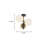 LED Semi-Flush Mount - Black/Light Antique Brass-842666939
