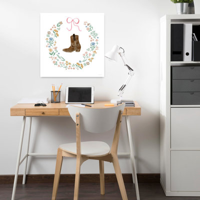Little Cowgirl Boot Abstract Modern Landscape Nature Wall Art