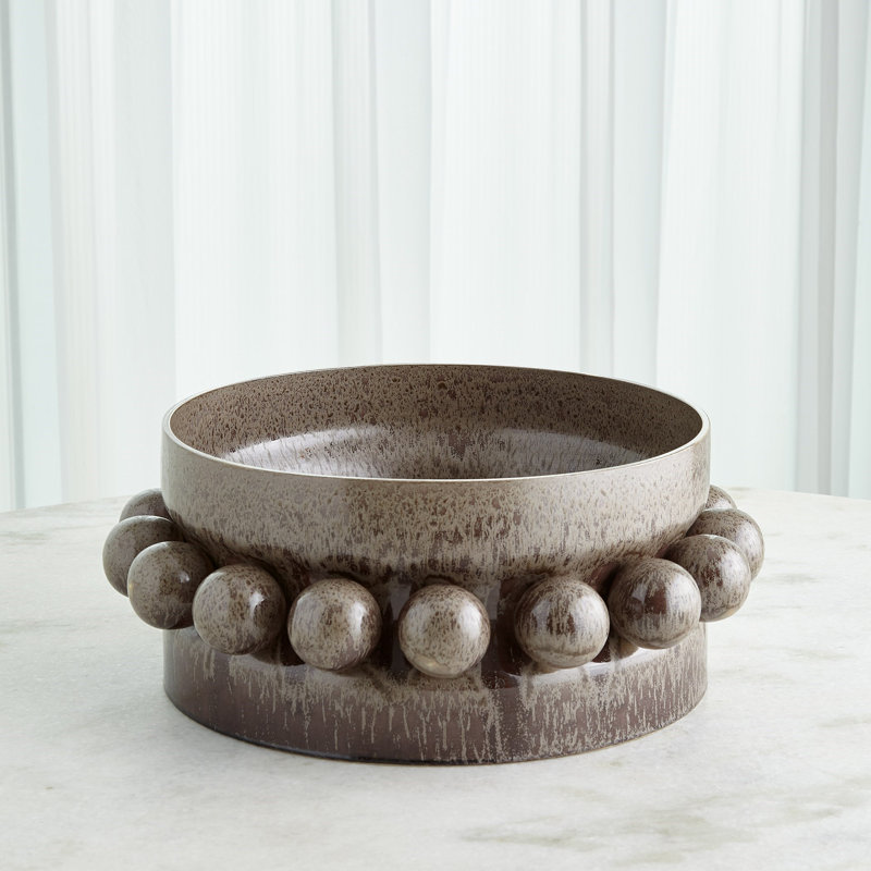 Hera Handmade Ceramic Decorative Bowl, Bronze