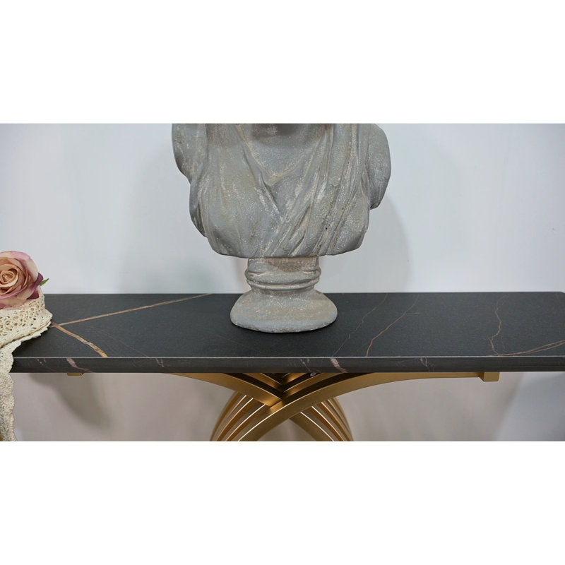 Console d'appoint, pieds d'entrée en métal entrelacés de luxe, mobilier d'entrée haut de gamme