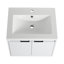 Meuble-lavabo 48 po avec lavabo en résine, portes à fermeture en douceur et armoire murale, montage flottant, blanc brillant, contreplaqué (emballage KD)-1208662716