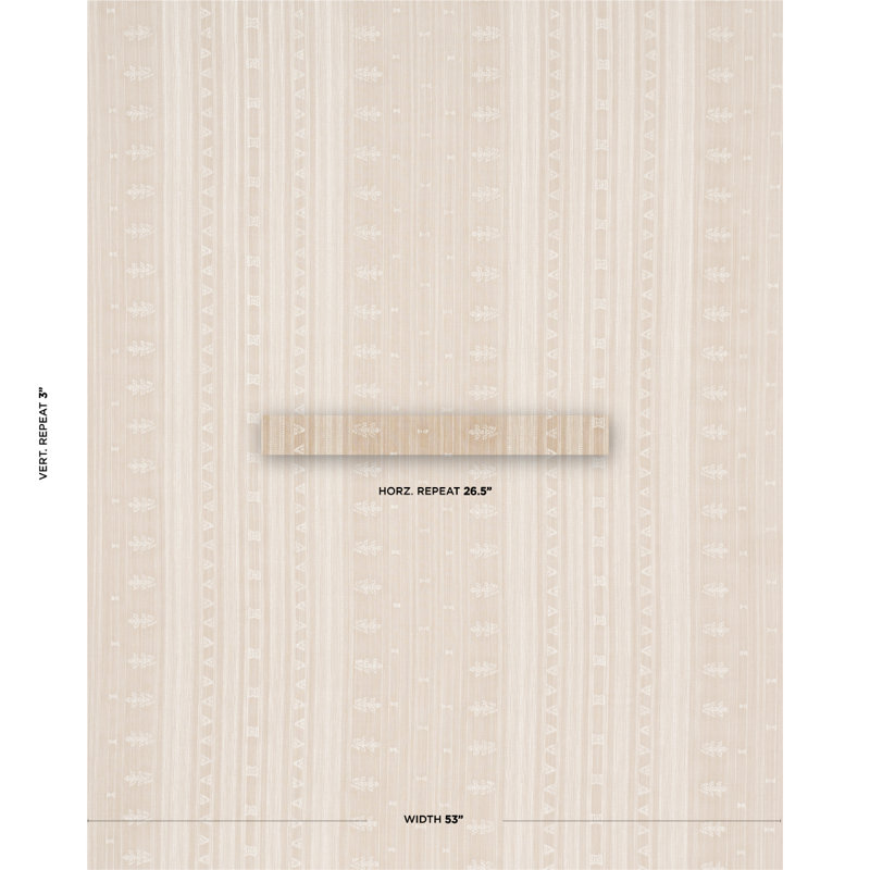 Tissu en coton brodé Schumacher x Patterson Flynn Nima, Tanné