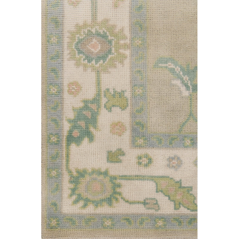 Mary Ellis Hand Knotted Wool Oriental Area Rug, Rectangle 10' x 14'