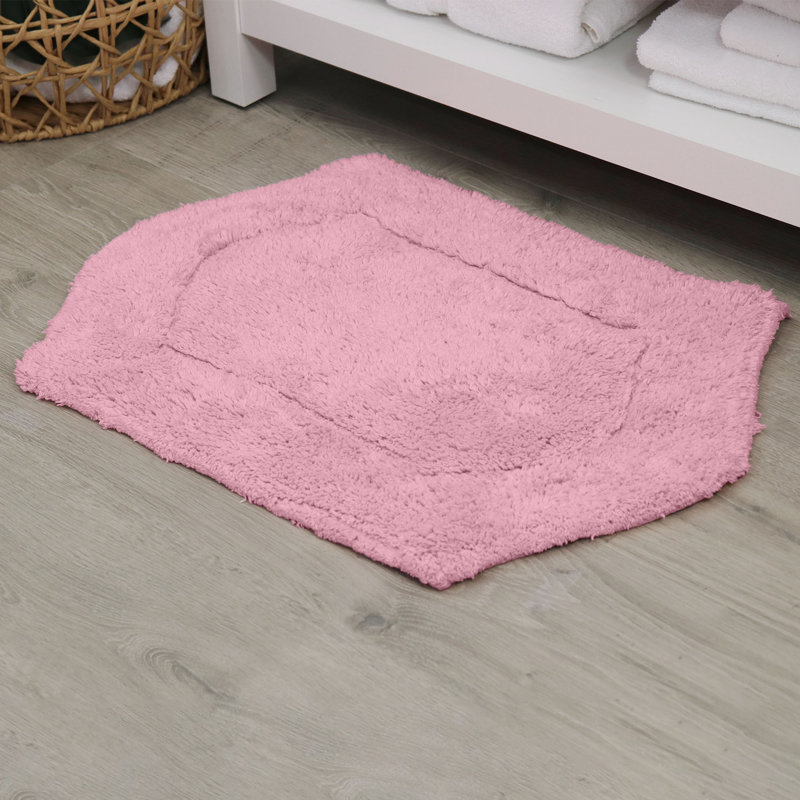 Tapis pour salle de bain Morissette, L 21 po x L 34 po, Rose