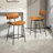 Set of 2 Palgrave Bar Stool with Black Metal Legs-1193631267-1193631278