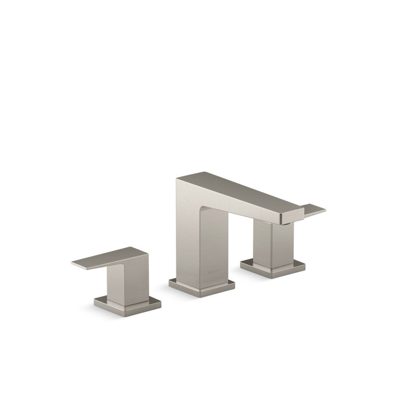 Honesty Widespread Bathroom Sink Faucet, 0.5 Gpm, Brushed Nickel