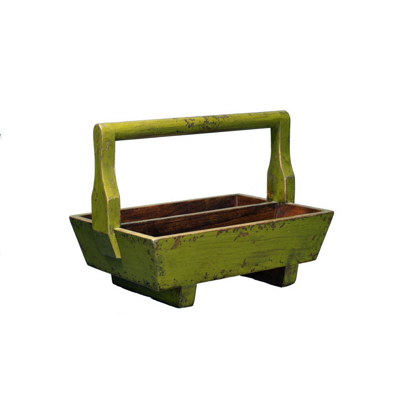 Antique Revival Asian Bucket, Green