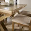 Ciro 1.5m-2m Extending Dining Table & Oak Set 4 Cross Back Chairs-4026350