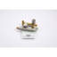 Robinet mural pour lavabo ou baignoire, robinet à poignée simple en laiton 2 trous inclus, nickel brossé-126253963