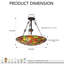 Vintage 5 - Light Stained Glass Chandeiler Retro Tiffany Pendant Lighting
