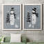 «Snowman Galvanized I», ensemble de 2 reproductions-10970687-10970670-10970657
