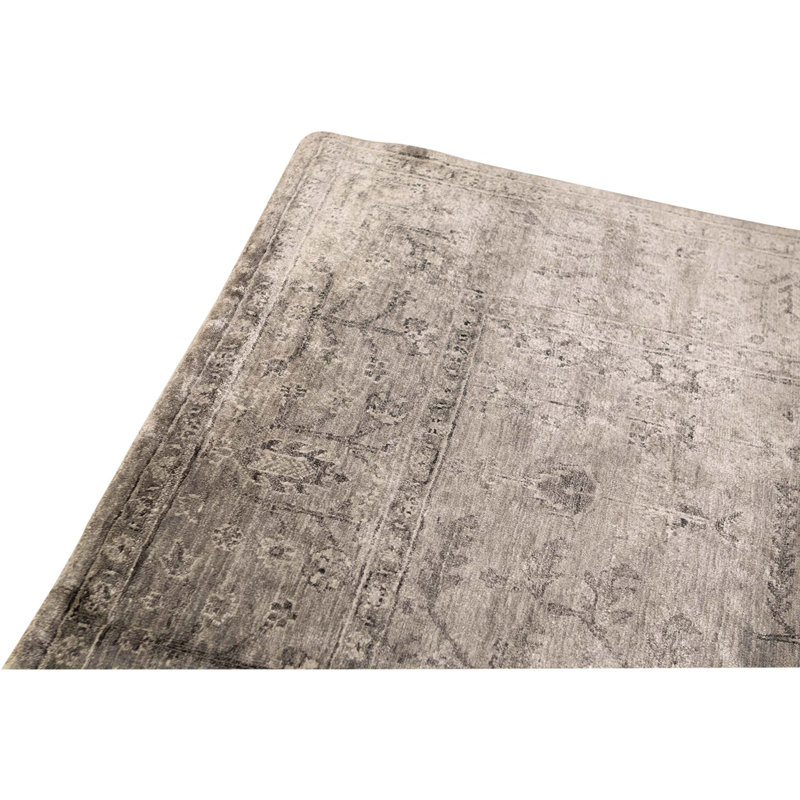 Tapis unique gris de 7 pi 11 po x 9 pi 9 po