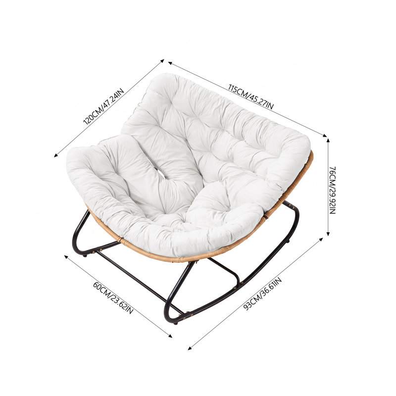 Iron Rocking Chair, White