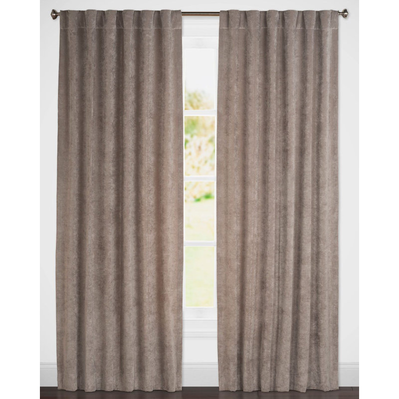 Padma Semi Sheer Curtain Single Panel, Walnut
