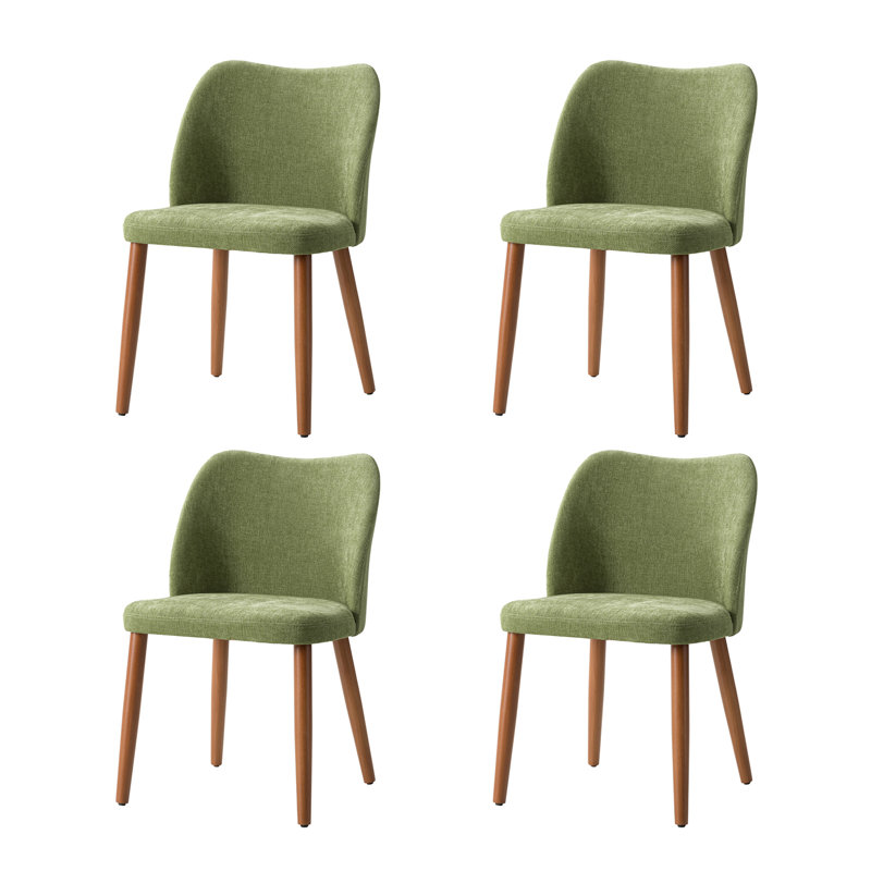 Chaise de salle à manger rembourrée Kanalu, 4, Moss