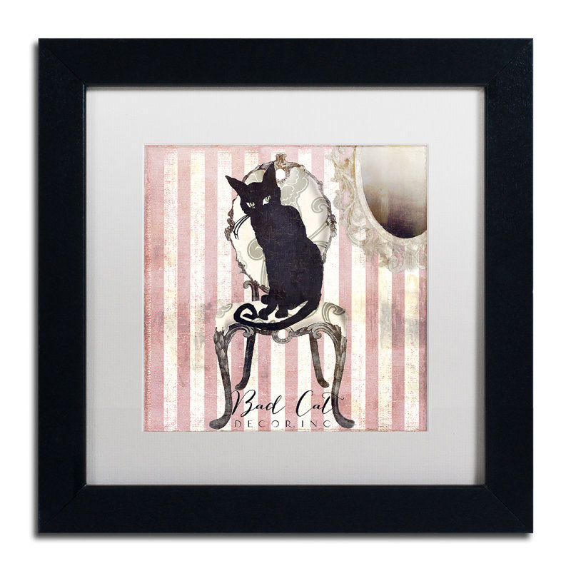 «Jadaya Bad Cat I», impression encadrée, H 11 po x l 14 po x P 0,5 po, Blanc