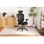 Chaise de bureau 500LBS grande et haute en filet respirant, chaise de jeu avec hauteur de dossier réglable et angle d'appui-tête et siège lombaire adaptatif, chaise de bureau d'ordinateur de direction avec accoudoirs relevables en 2 dimensions