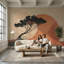 Tree Silhouette Wallpaper Abstract Modern Wall Decor-1573210665-1573210669