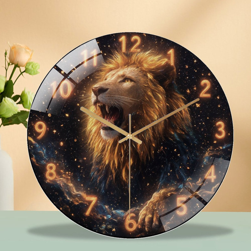 Horloge murale 12 po Lion