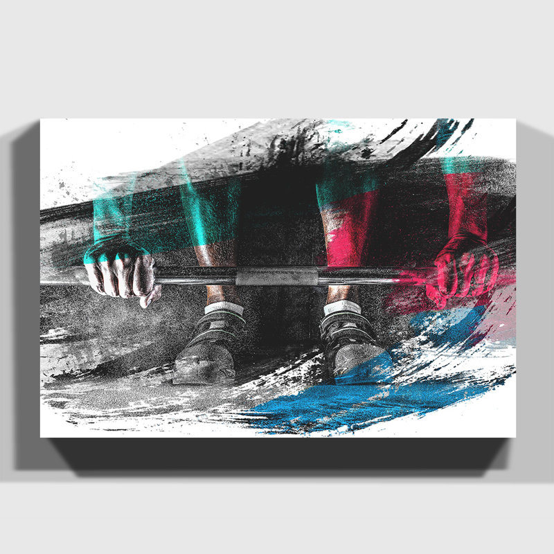 Bodybuilding Fitness Weights - Wrapped Canvas, 70cm H x 100cm W