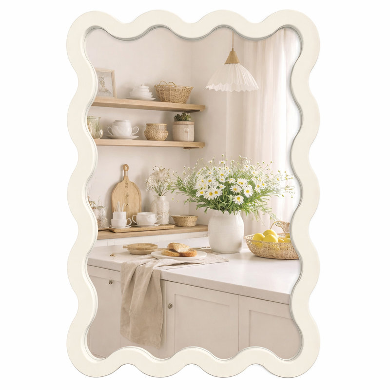 Miroir mural rectangulaire, Blanc chaud, 30 po x 22 po