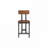2pc Set Rustic Brown Dining Chairs