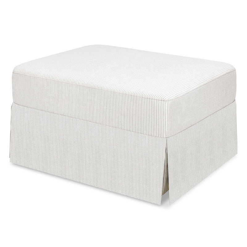 Crawford Gliding Ottoman In Eco-Weave Fabric | Water Repellent & Stain Resistant