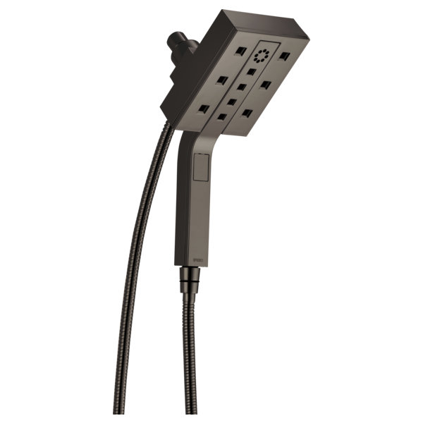 Essential™ H2OKinetic® Euro Square Hydrati® 2|1 Shower, 1.75, Brilliance Black Onyx