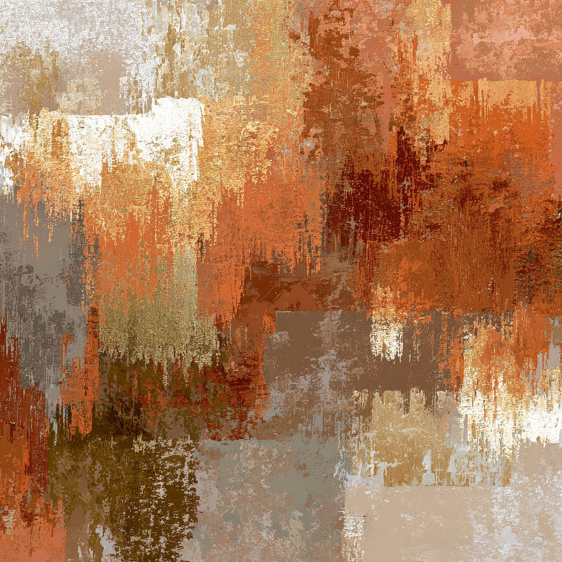 Rust Harmony Wrapped Canvas Wall Art, 30"W x 30"H x 1.5"D