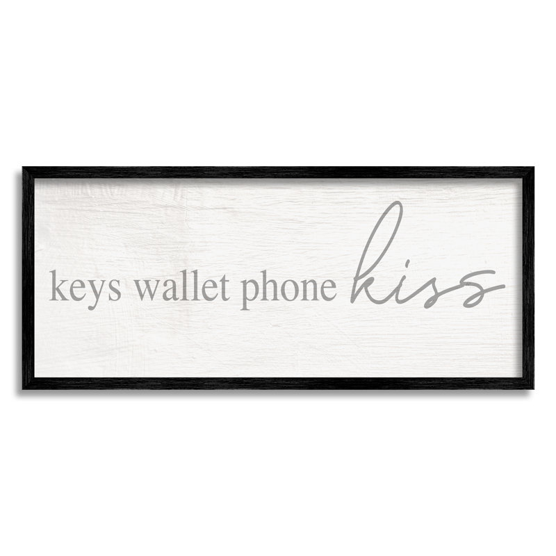 «Keys Wallet» par Daphne Polselli, H 10 po x l 24 po, Giclée encadrée noir minuit