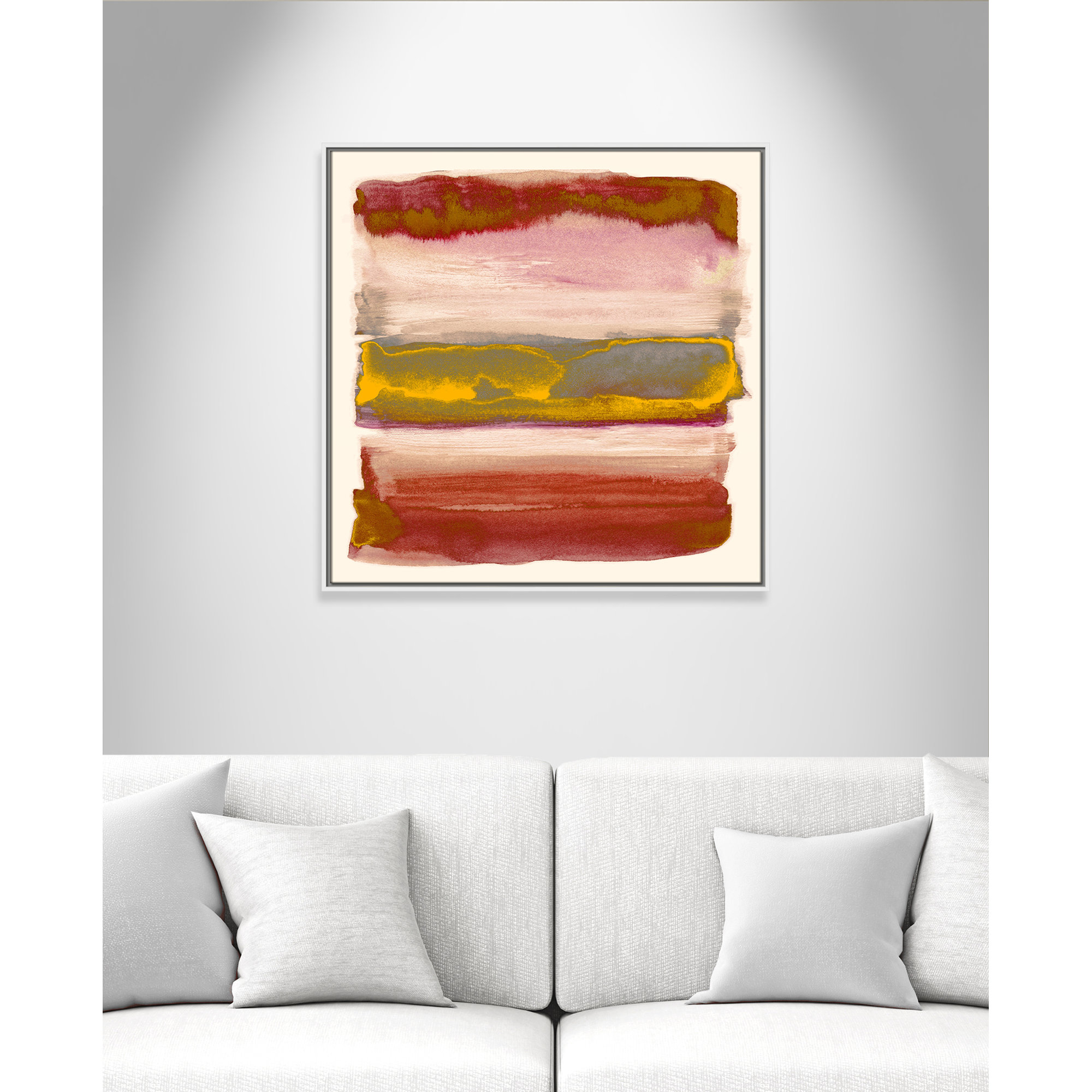 Yellow Sky II Print by Nan, 31.5" H x 31.5" W, White
