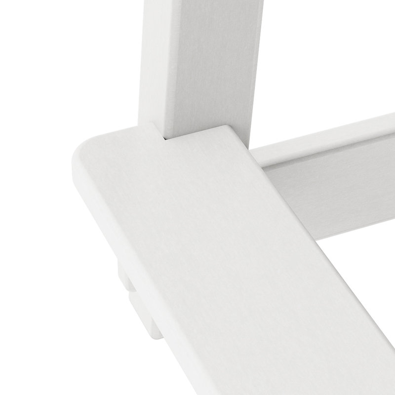  Outdoor HDPE Adirondack Chairs / Patio Bar Stools, White/Gray