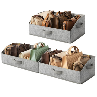 Organisateurs de placard et rangement, bacs de rangement trapézoïdaux, gris, bac à jouets pour chien, paniers de rangement