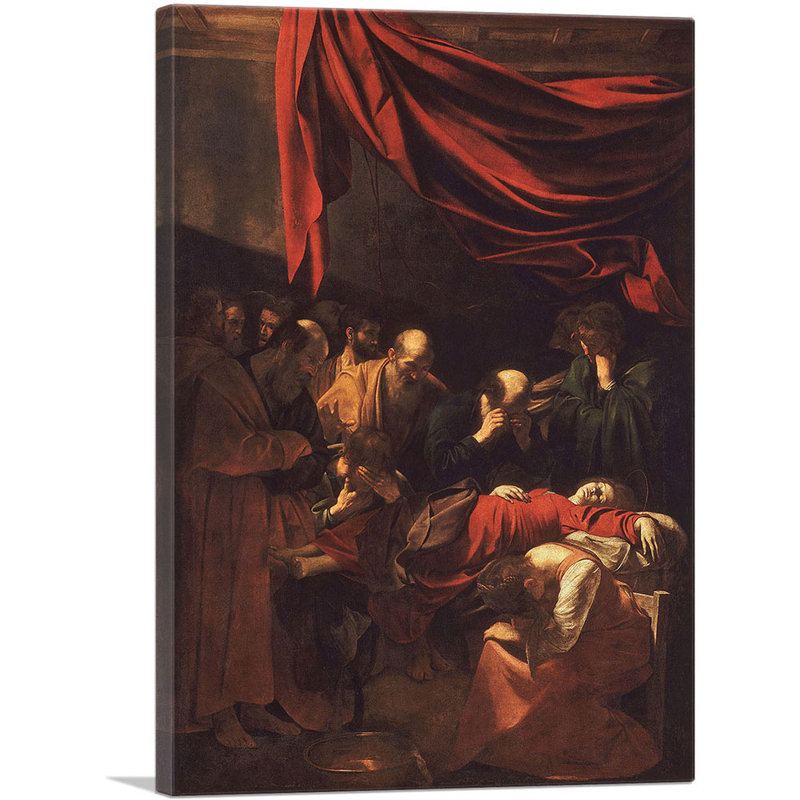 Mort de la Vierge - 1606 - reproduction, H 26 po x l 18 po x P 0,75 po