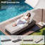 Chaise longue d'extérieur en rotin 2 pièces avec coussins de 5 po d'épaisseur Pecofarm-124091309
