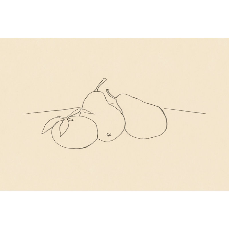 Dessin de fruits IV, H 12 po x l 18 po x P 1,25 po