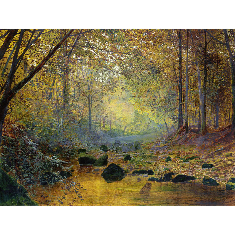On The River Greta, England by Paul Ranson - Wrapped Canvas Painting, 100 x 70 cm