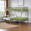 Lit superposé simple Brinda en métal au fini argenté, H 59,34 po x l 77,74 po x L 53,75 po