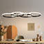 Luminaire suspendu pour îlot de cuisine 4 lumières DEL noires Kirthana