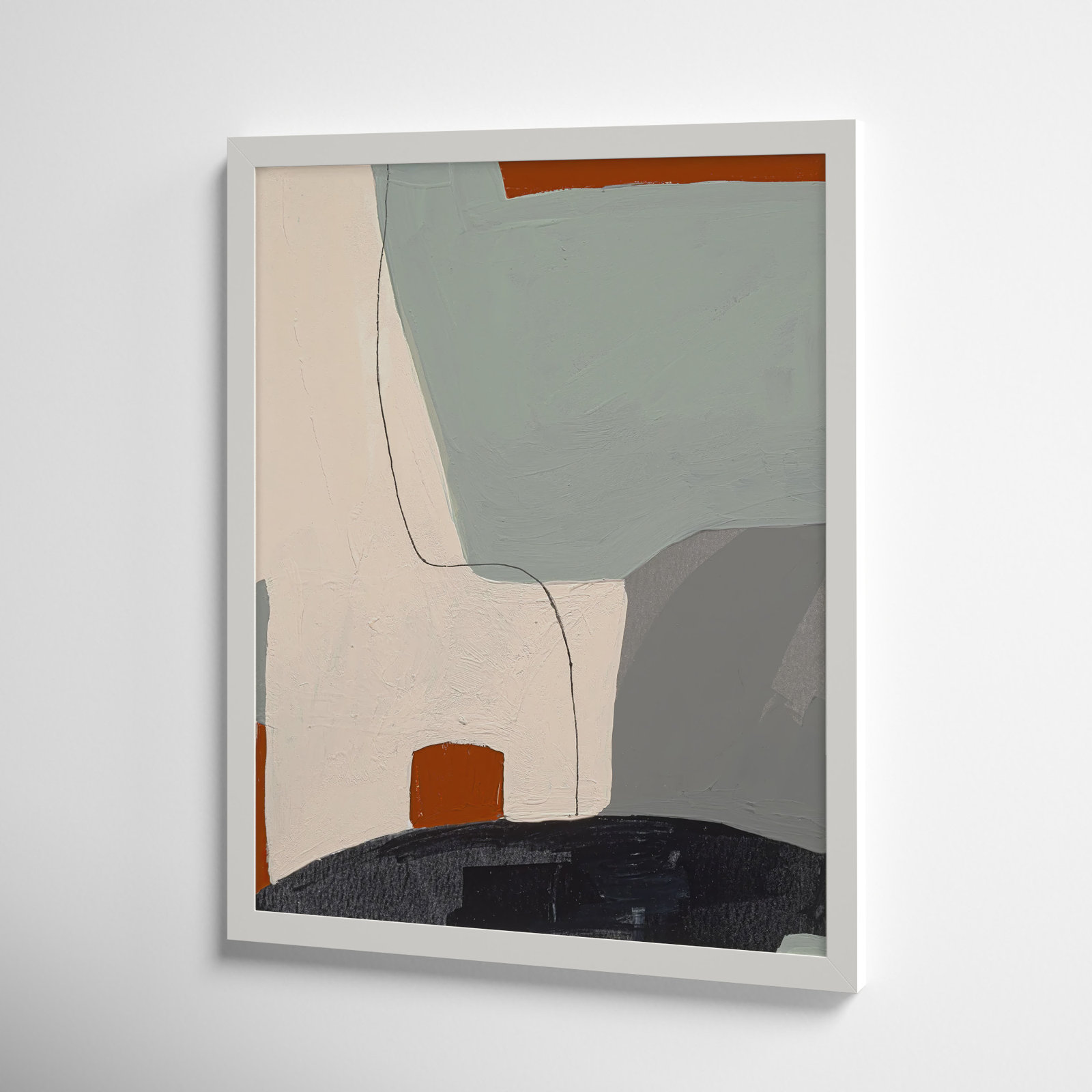 Dreamscape 3 Print by Andrea Stokes, 30" H x 24" W x 1.25" D, White Framed