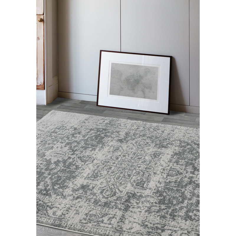 Abdirahman Tufted Grey Area Rug, Rectangle 240 x 340cm